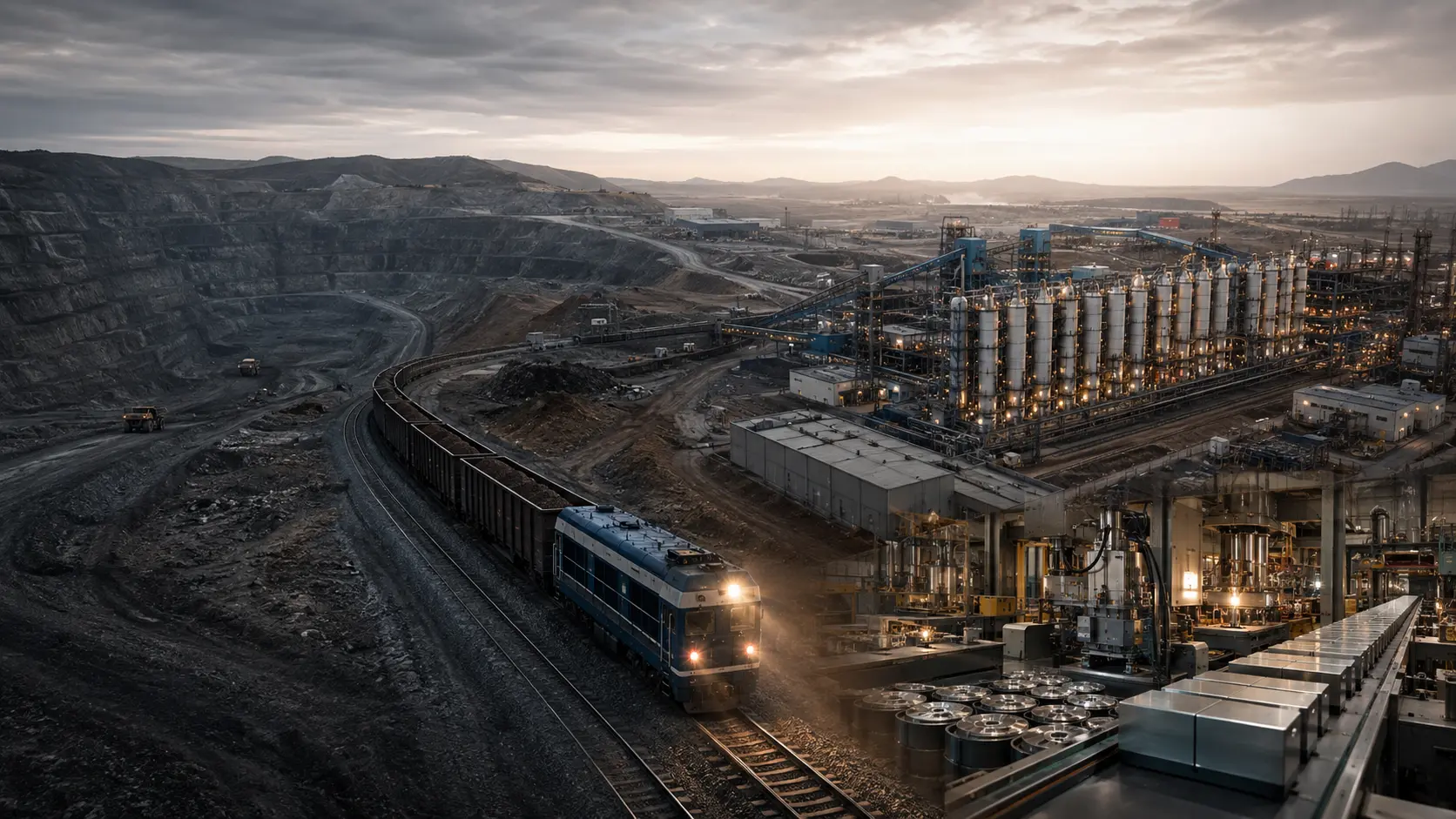 EarthRarest editorial illustration of China’s rare-earth supply chain